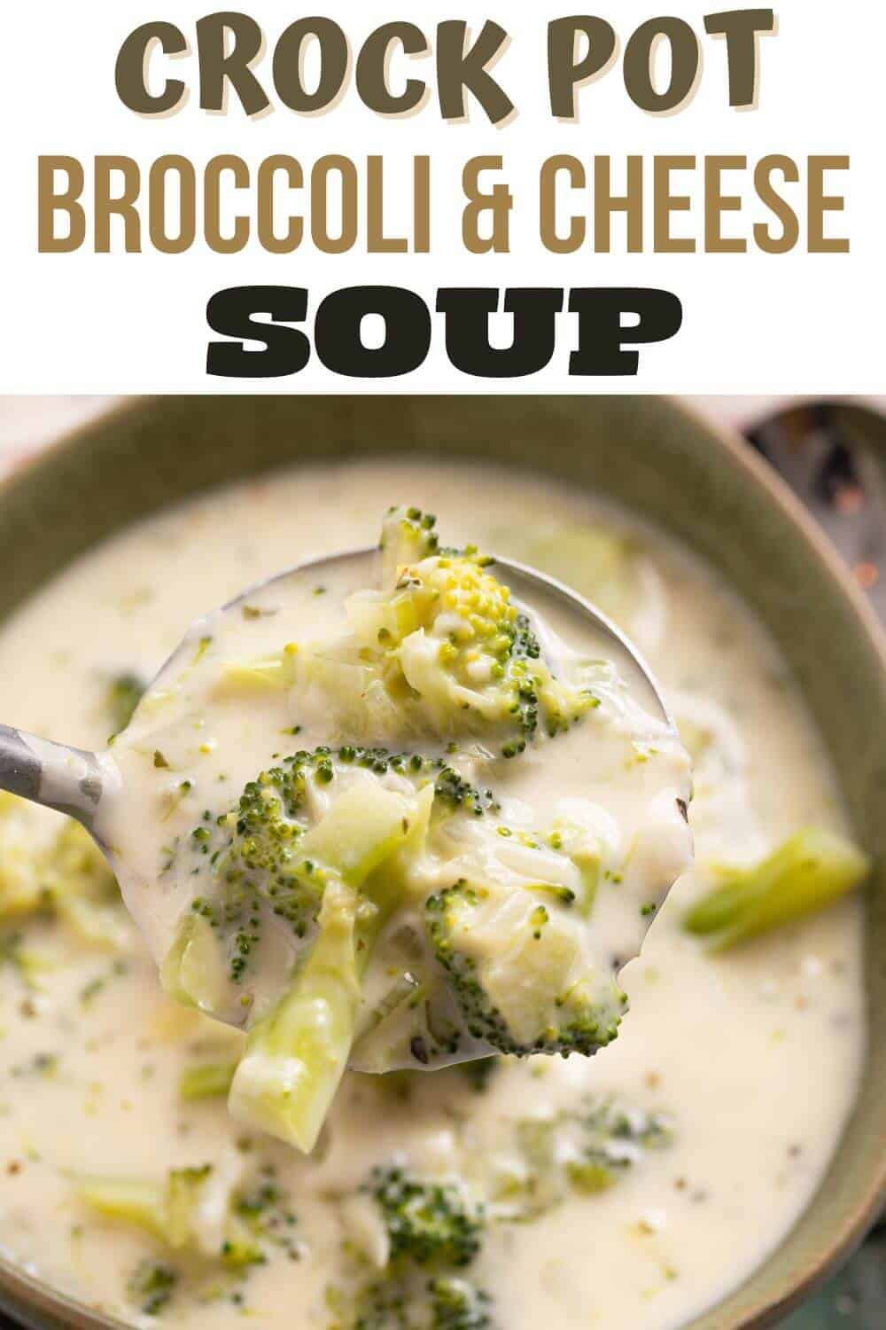 Crock pot broccoli and cheese soup.