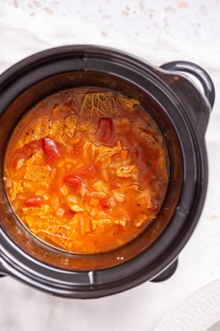Crock Pot Cabbage Soup | Little Bit Recipes