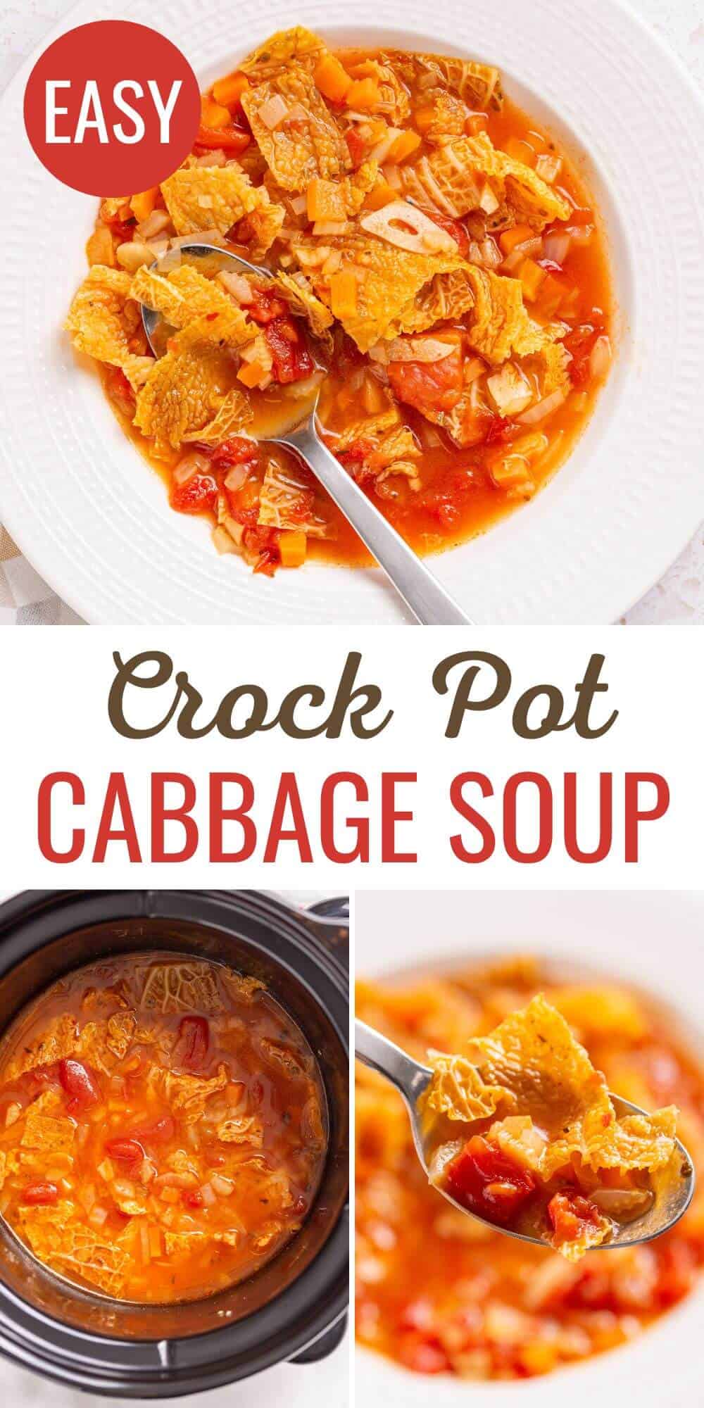 Easy crock pot cabbage soup.