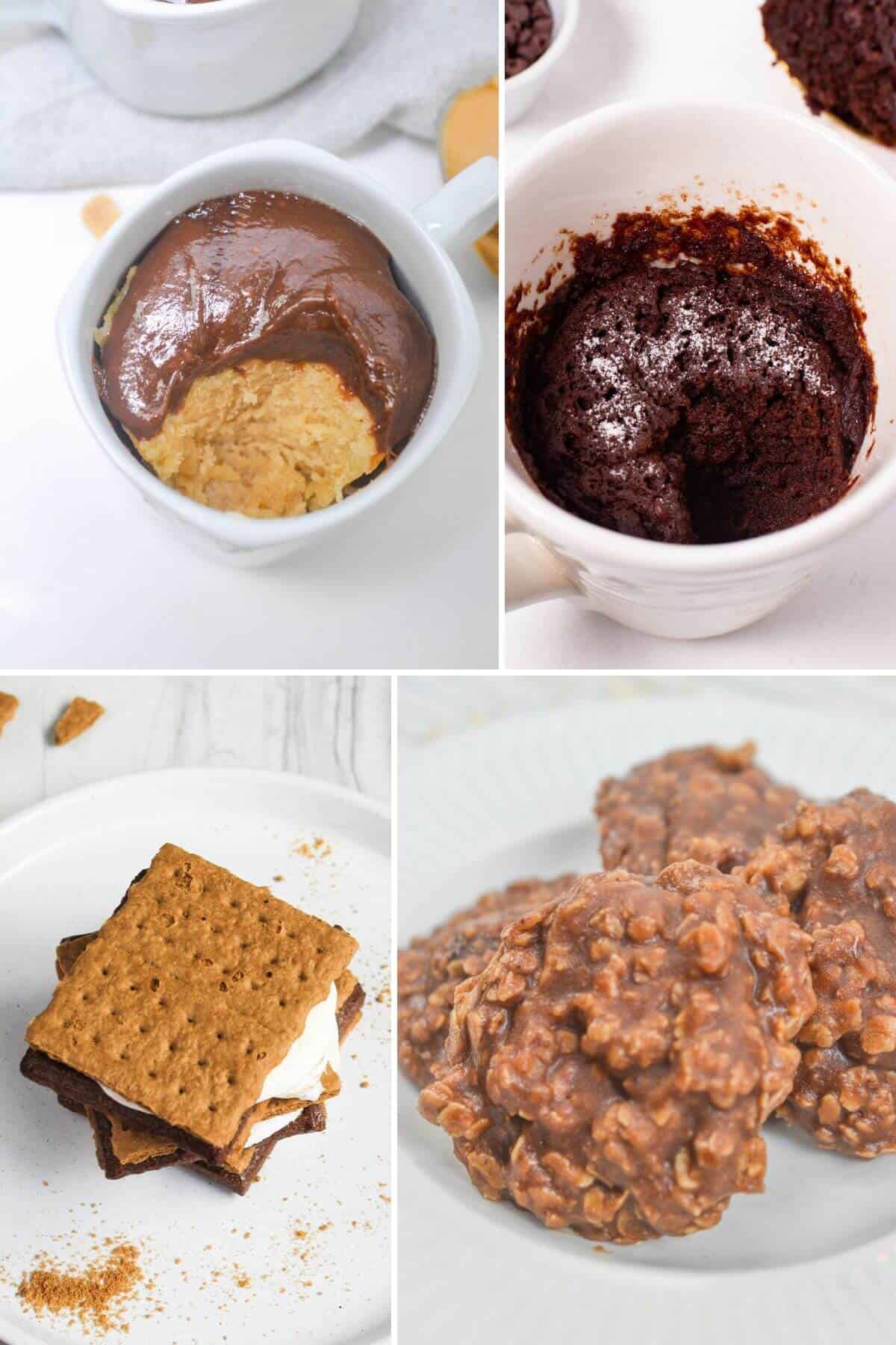 Collage of chocolate recipes.