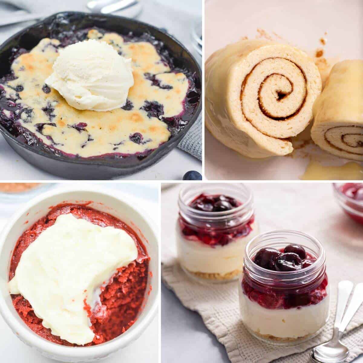 A collage of different egg-free desserts for every sweet tooth craving.