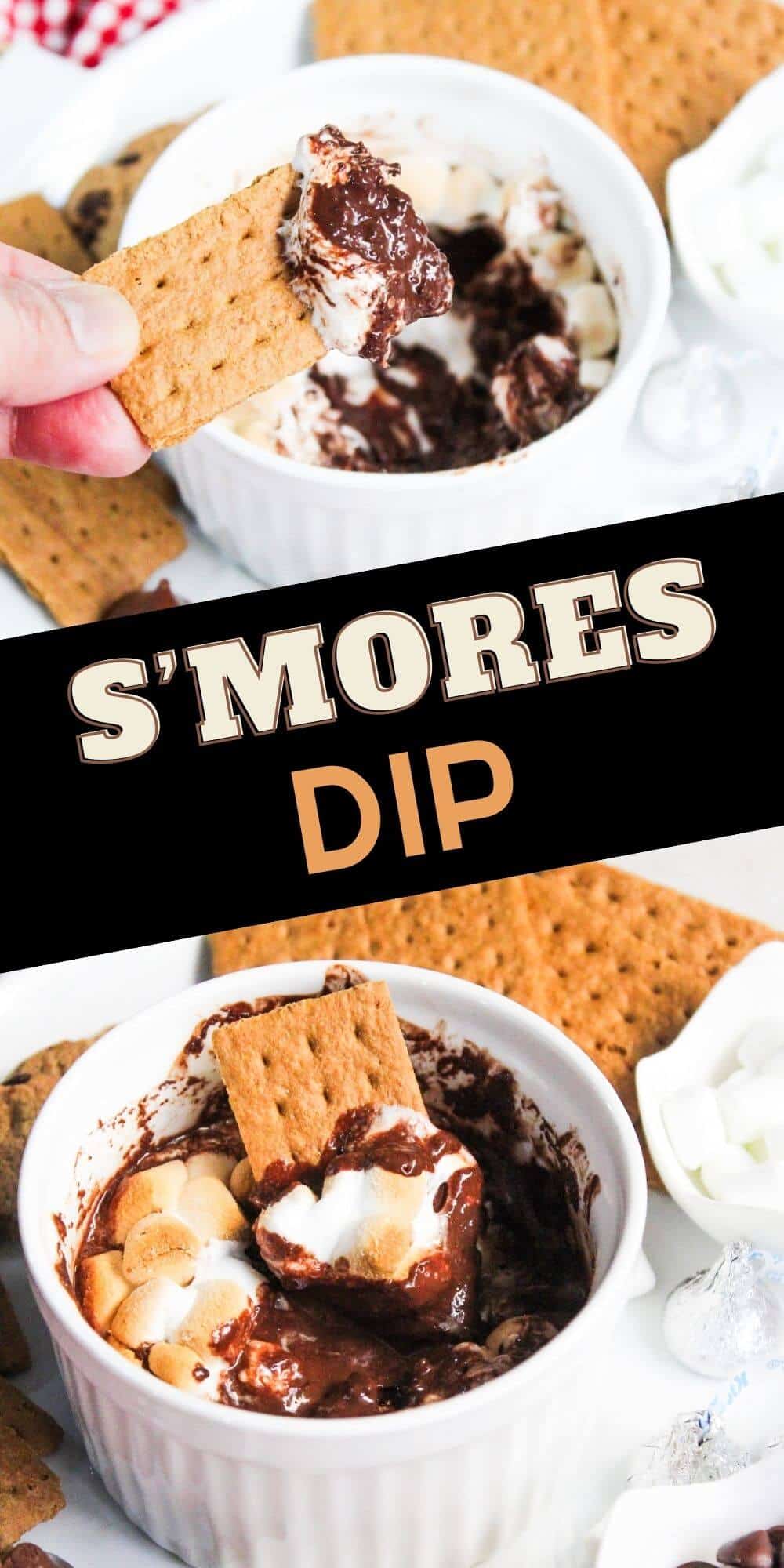 S'mores dip with graham crackers and marshmallows.