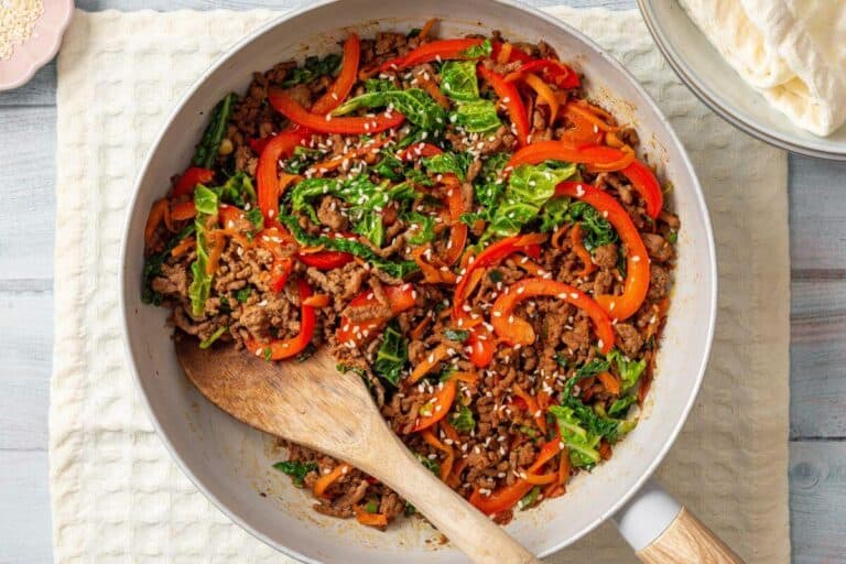 Ground Beef and Cabbage Skillet | Little Bit Recipes